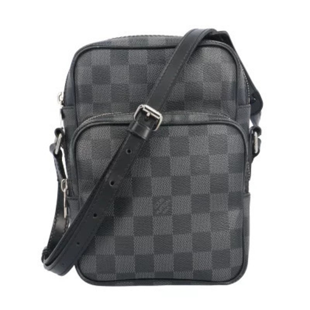 Louis Vuitton Shoulder Bag Black Canvas Rem Black Damier Graphite View 2